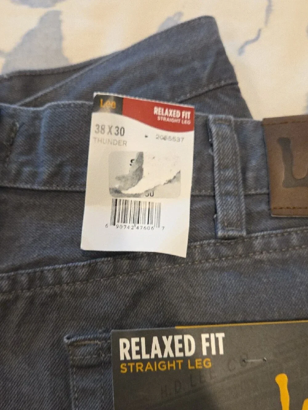 Lee Charcoal Straight-Leg Jeans